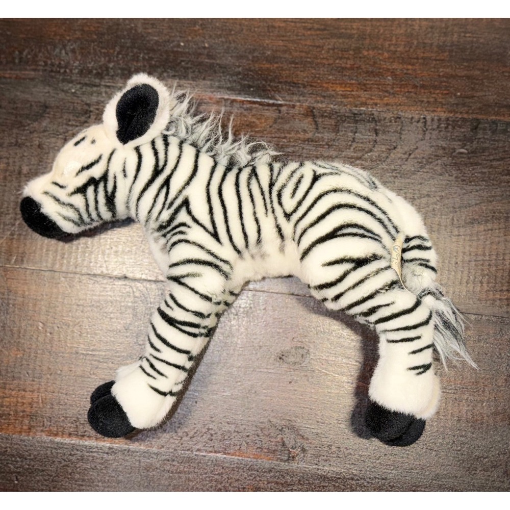 Rare SOS Save Our Space Zebra Plush Stuffed Animal Striped Safari Toy 13"